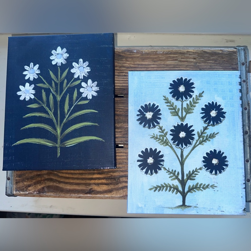 2 Floral Canvas Wall Decor Set - Picture 7 of 7